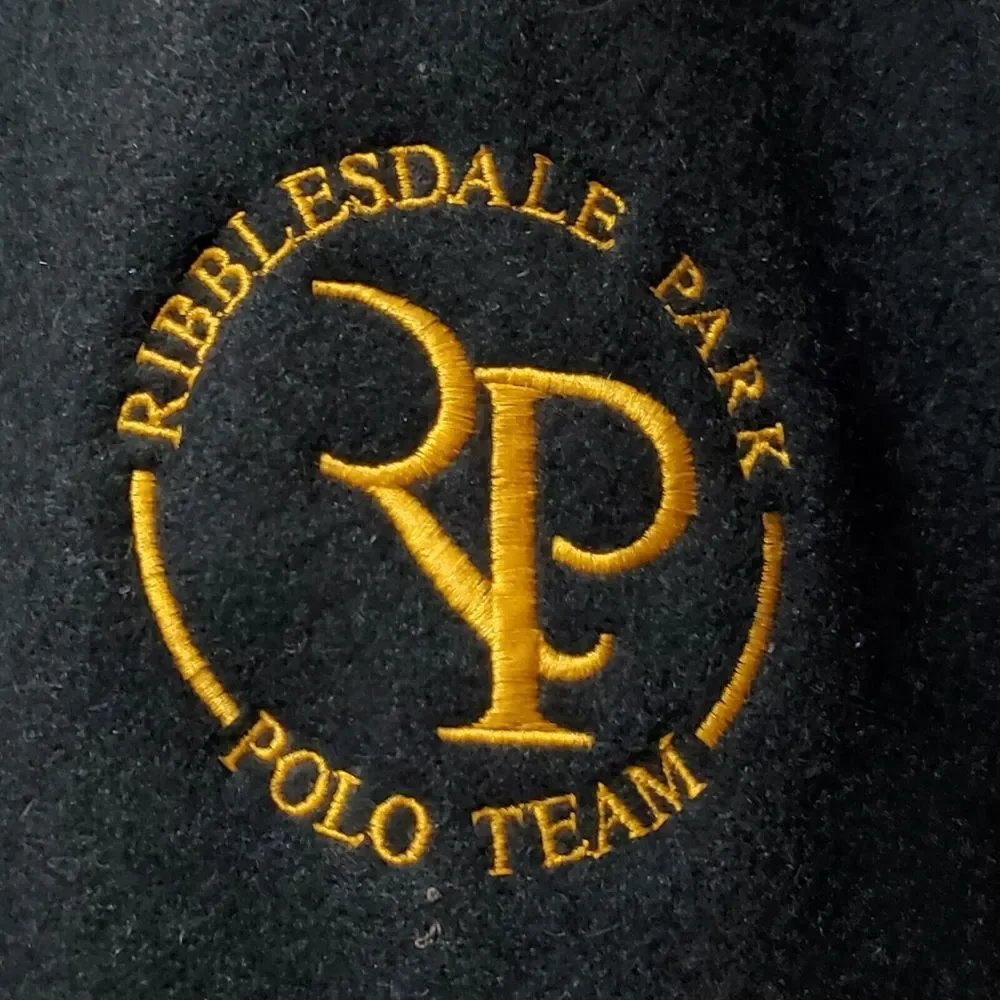 Vintage Englands Ribblesdale Park Polo Team Green Letterman Jacket Men's 2X Rare